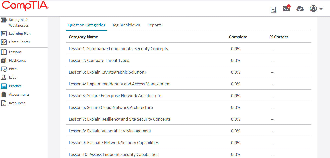 CompTIA Security+ CertMaster Learn + Labs (SY0-701)