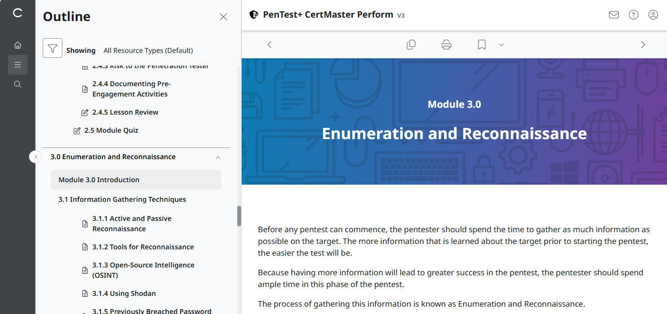 CertMaster Perform für PenTest+ PT0-003 (3-Monats-Zugriff) (🛒Sonderangebot)