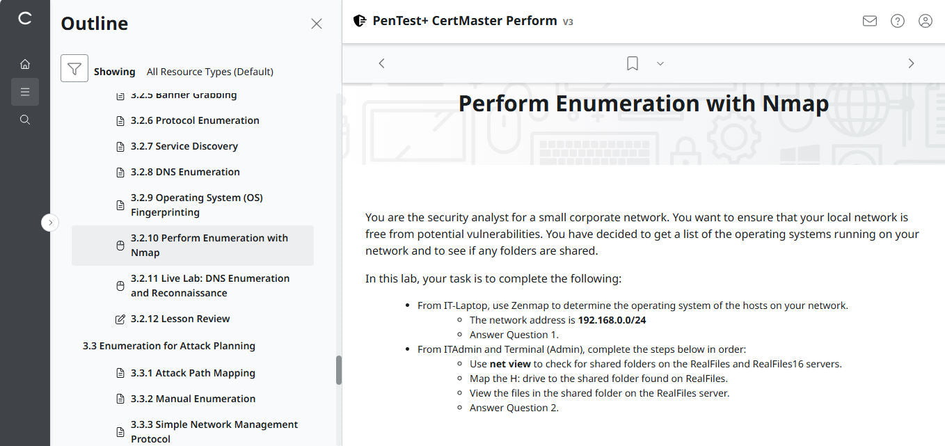 CertMaster Perform für PenTest+ PT0-003 (3-Monats-Zugriff) (🛒Sonderangebot)