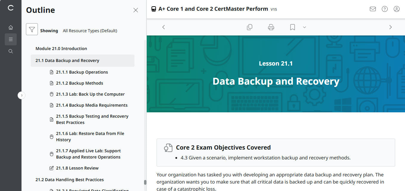 CompTIA A+ Core 1 & 2 CertMaster Perform (V15) (4 Month Access) (🛒Special Offer)