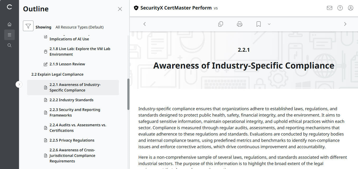 CertMaster Perform für CompTIA SecurityX (CASP+) CAS-005 3-Monats-Zugang (🛒Sonderangebot)