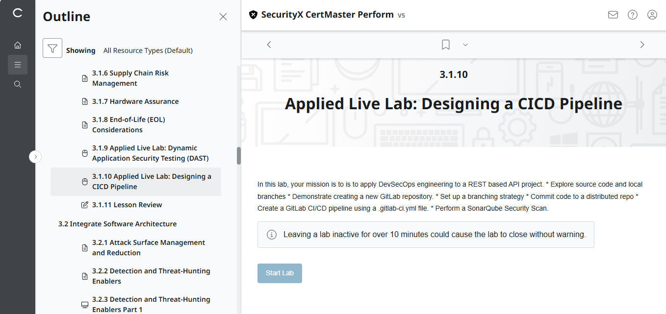 CertMaster Perform für CompTIA SecurityX (CASP+) CAS-005 3-Monats-Zugang (🛒Sonderangebot)