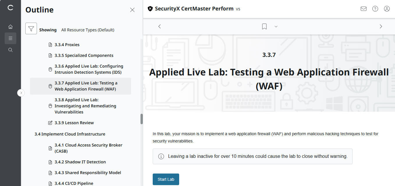CertMaster Perform für CompTIA SecurityX (CASP+) CAS-005 3-Monats-Zugang (🛒Sonderangebot)