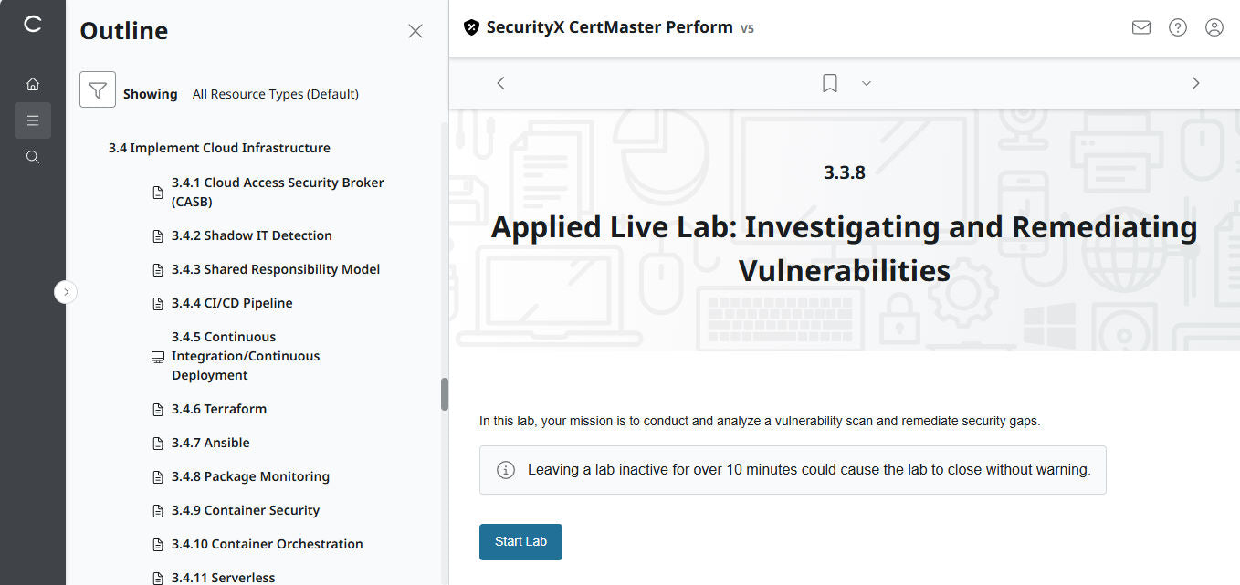 🛒Sonderangebot – CertMaster Perform für CompTIA SecurityX (CASP+) CAS-005 3-Monats-Zugang