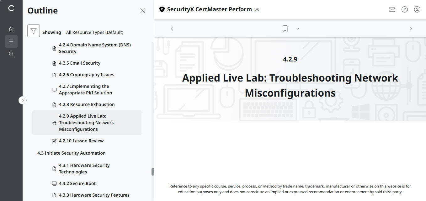 CertMaster Perform for CompTIA SecurityX (CASP+) CAS-005 3-Month Access (🛒Special Offer)