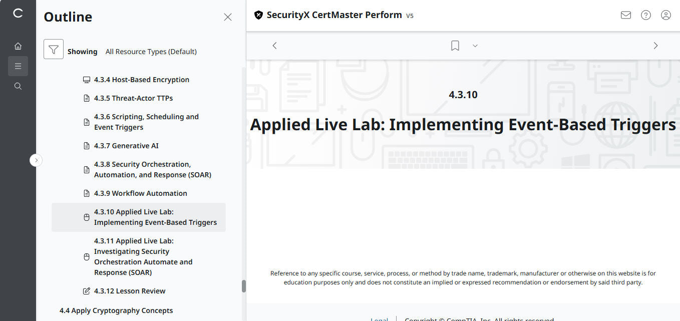 CertMaster Perform for CompTIA SecurityX (CASP+) CAS-005 3-Month Access (🛒Special Offer)