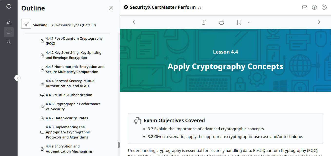 🛒Sonderangebot – CertMaster Perform für CompTIA SecurityX (CASP+) CAS-005 3-Monats-Zugang