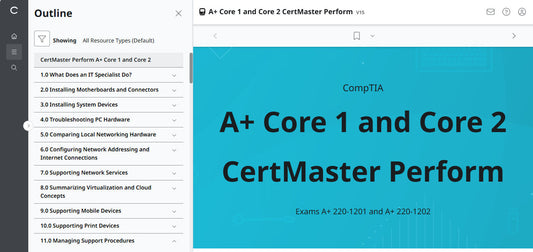 CompTIA A+ Core 1 &amp; 2 CertMaster Perform (V15) (4-Monats-Zugriff) (🛒Sonderangebot)