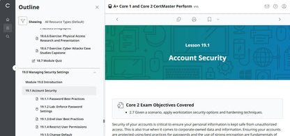 CompTIA A+ Core 1 &amp; 2 CertMaster Perform (V15) (4-Monats-Zugriff) (🛒Sonderangebot)