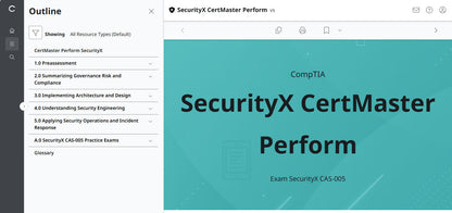🛒Sonderangebot – CertMaster Perform für CompTIA SecurityX (CASP+) CAS-005 3-Monats-Zugang 