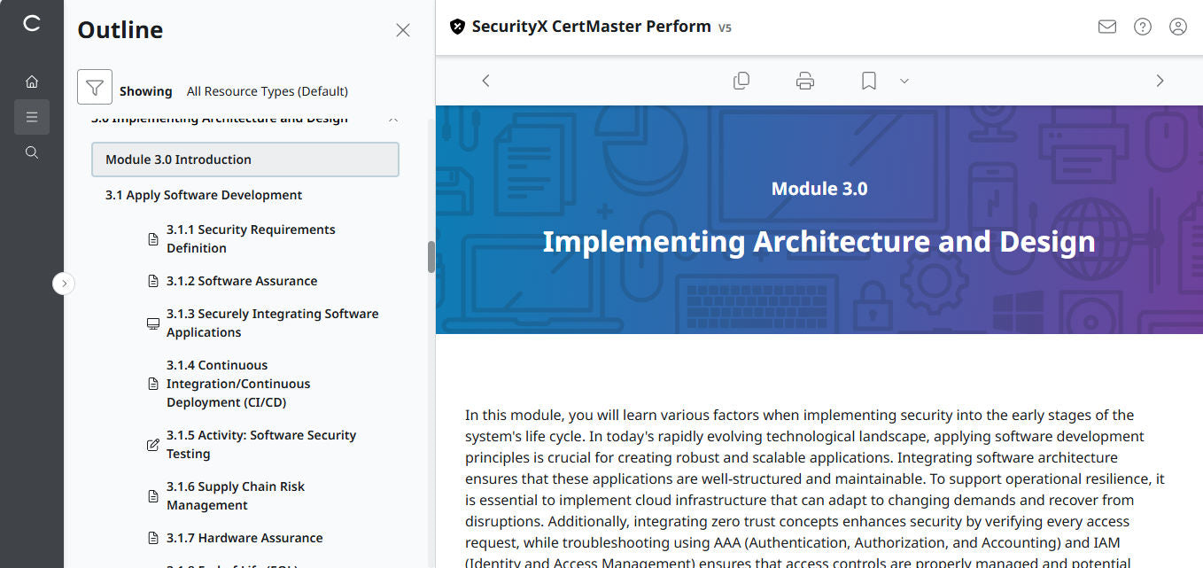 CertMaster Perform für CompTIA SecurityX (CASP+) CAS-005 3-Monats-Zugang (🛒Sonderangebot) 