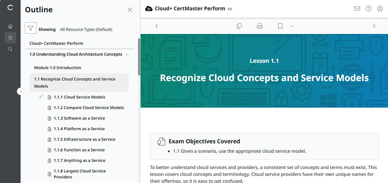 🛒Sonderangebot – CompTIA Cloud+ CertMaster Perform (CV0-004) – 3-Monats-Zugriff