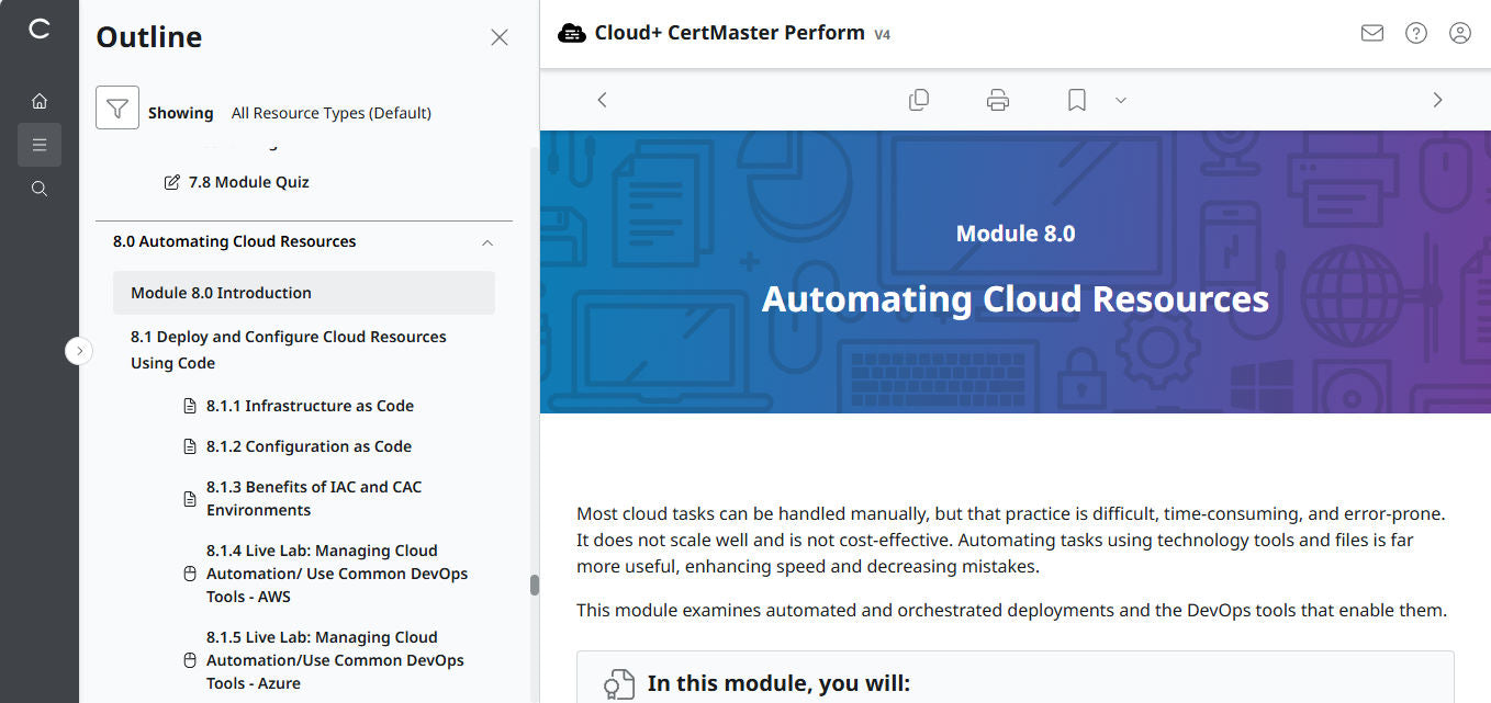 🛒Sonderangebot – CompTIA Cloud+ CertMaster Perform (CV0-004) – 3-Monats-Zugriff