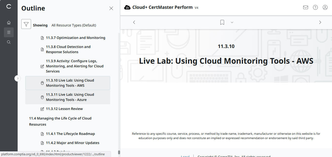🛒Sonderangebot – CompTIA Cloud+ CertMaster Perform (CV0-004) – 3-Monats-Zugriff