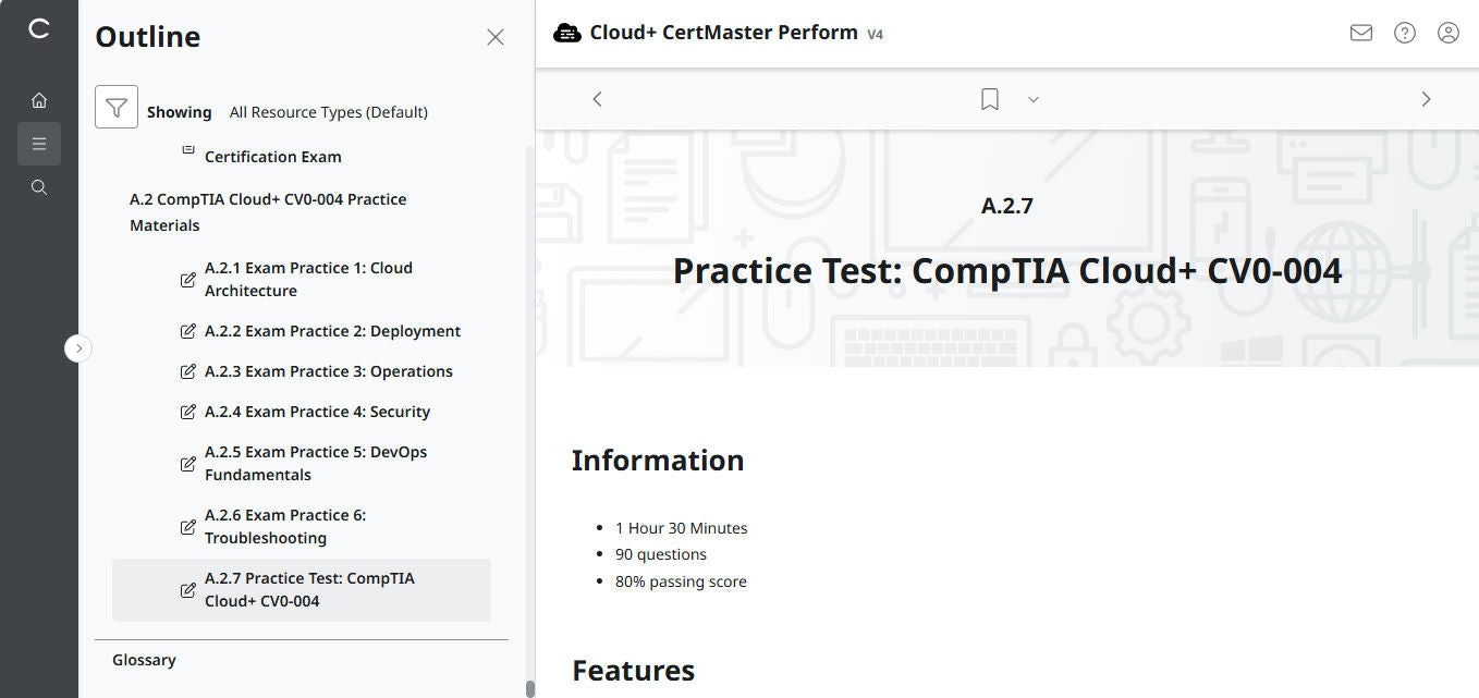 🛒Sonderangebot – CompTIA Cloud+ CertMaster Perform (CV0-004) – 3-Monats-Zugriff