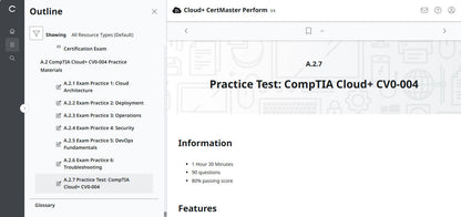 🛒Sonderangebot – CompTIA Cloud+ CertMaster Perform (CV0-004) – 3-Monats-Zugriff